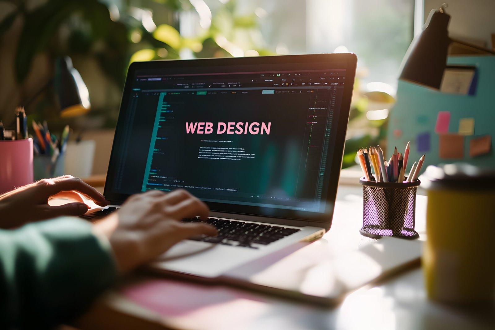 laptop-with-web-design-it-is-open-screen-that-says-web-design